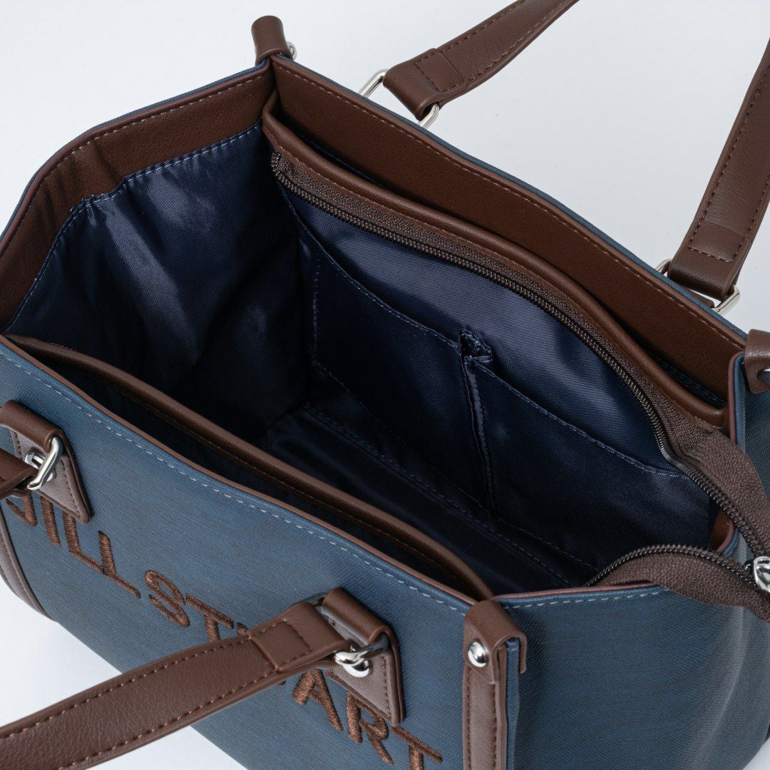 JILL STUARTパネルデニム 2WAYトート ネイビー