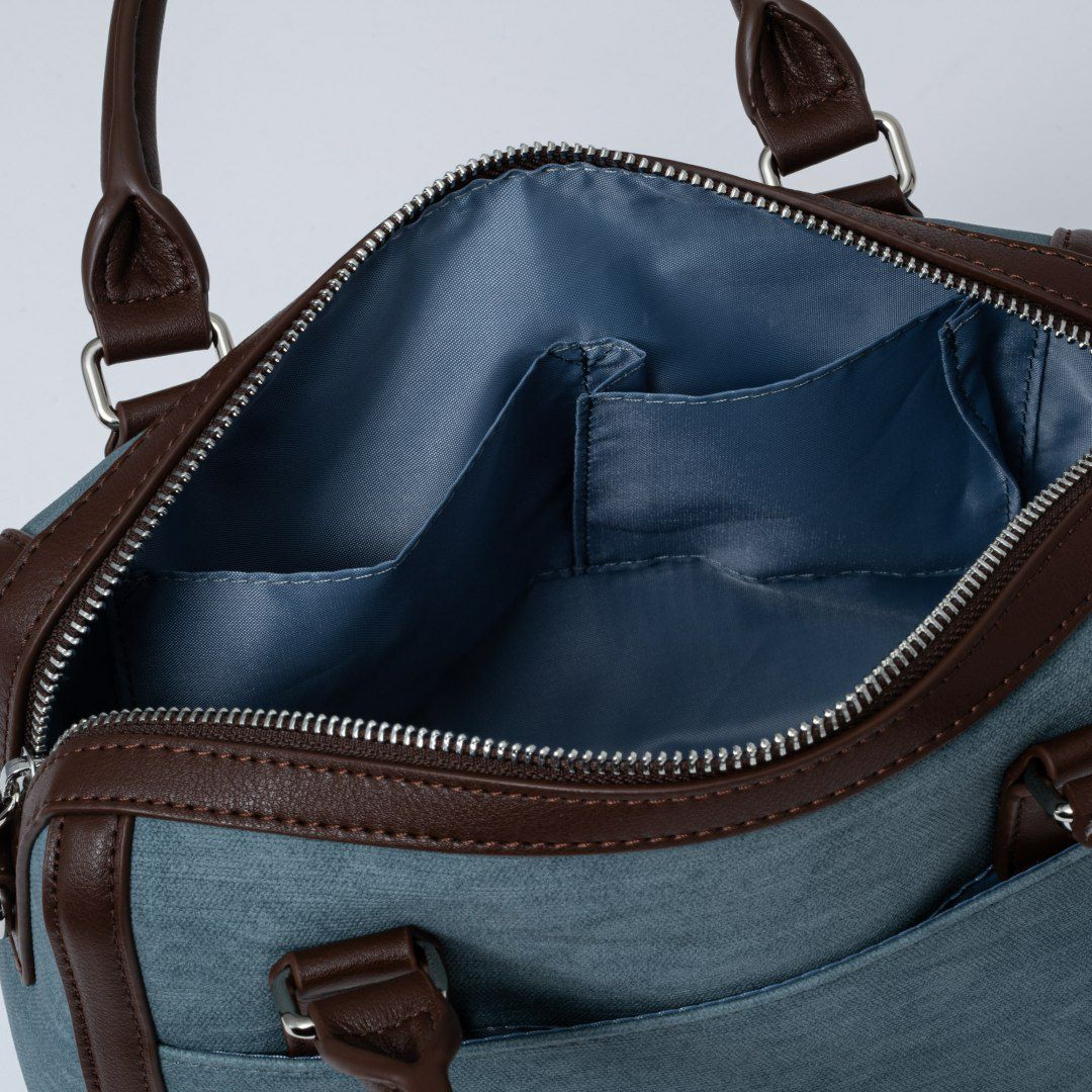 JILL STUARTパネルデニム 2WAYボストン サックス