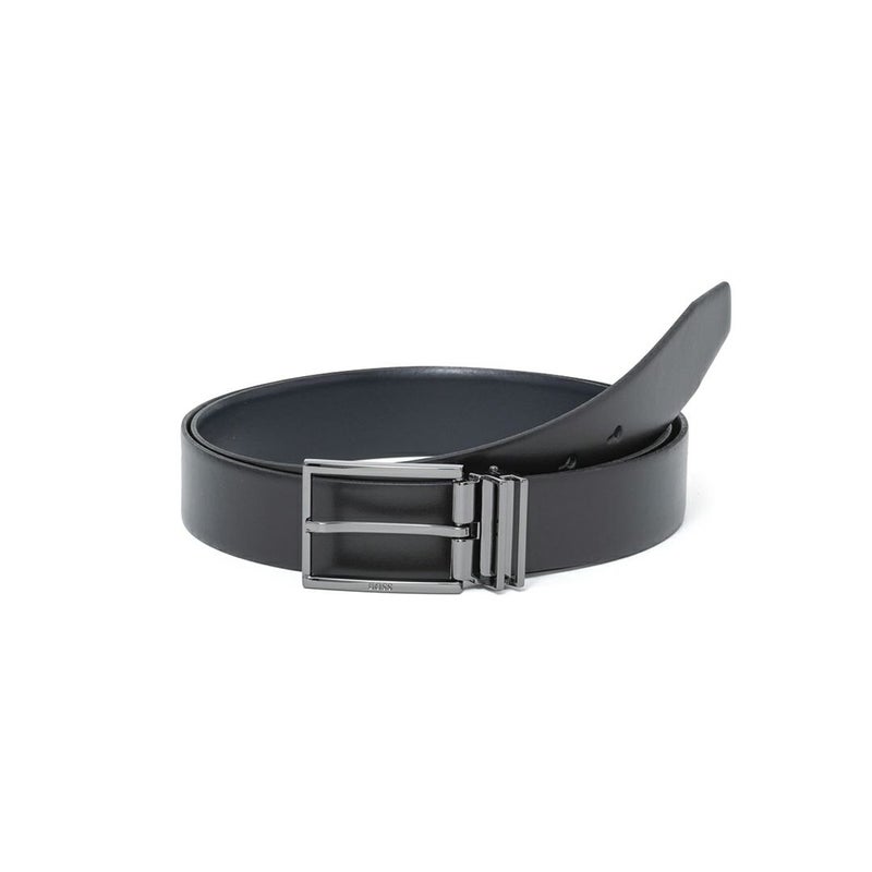 BOSS Gomero イタリアンレザーリバーシブルベルト ピン＆プレート【HBMB6010】 ブラック