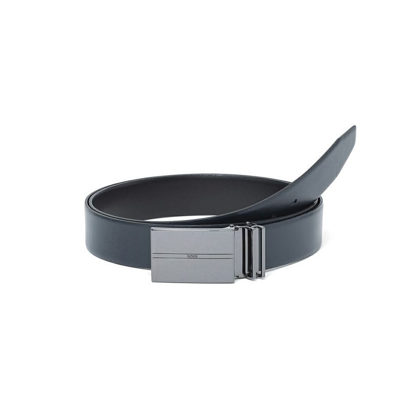 BOSS Gomero イタリアンレザーリバーシブルベルト ピン＆プレート【HBMB6010】 ブラック