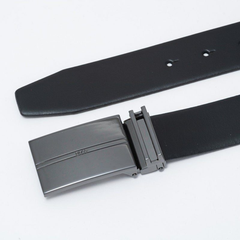 BOSS Gomero イタリアンレザーリバーシブルベルト ピン＆プレート【HBMB6010】 ブラック