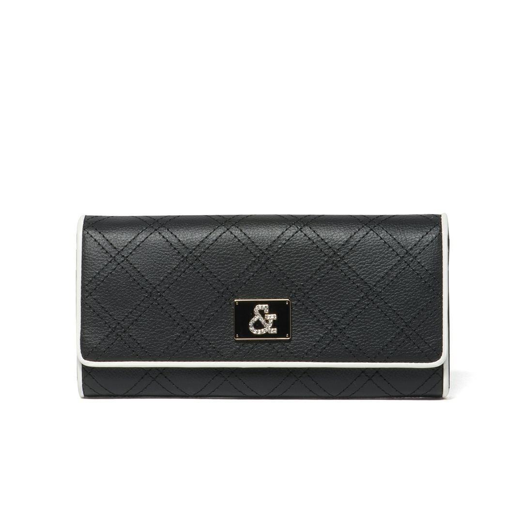 PINKY&DIANNE クラシックキルト 薄型長財布 ブラック