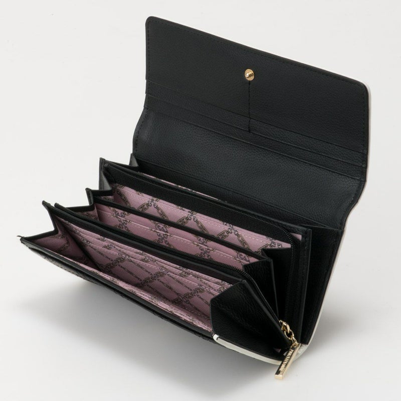 PINKY&DIANNE クラシックキルト 薄型長財布 ブラック