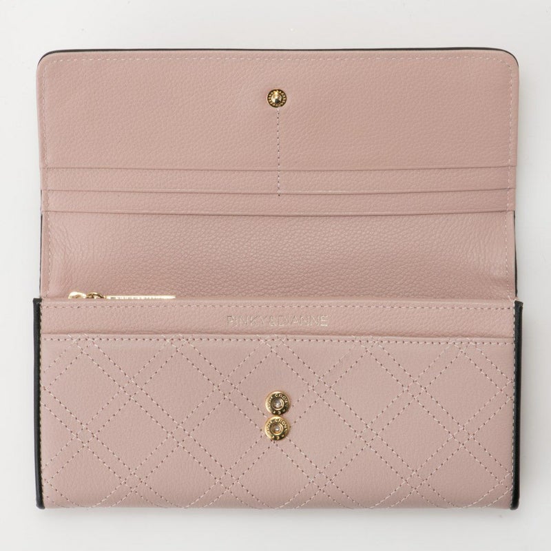 PINKY&DIANNE クラシックキルト 薄型長財布 ピンク
