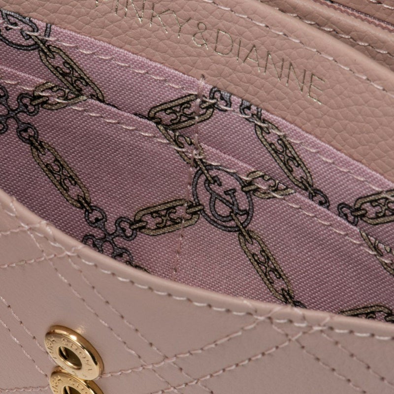 PINKY&DIANNE クラシックキルト 薄型長財布 ピンク