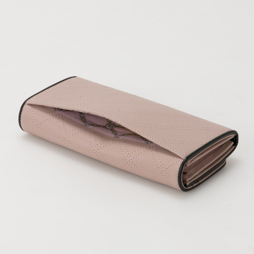 PINKY&DIANNE クラシックキルト 薄型長財布 ピンク