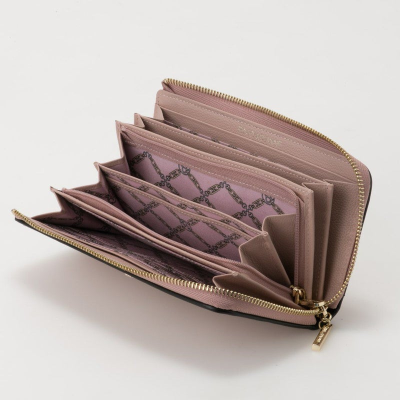 PINKY&DIANNE クラシックキルト L字ファスナー長財布 ピンク