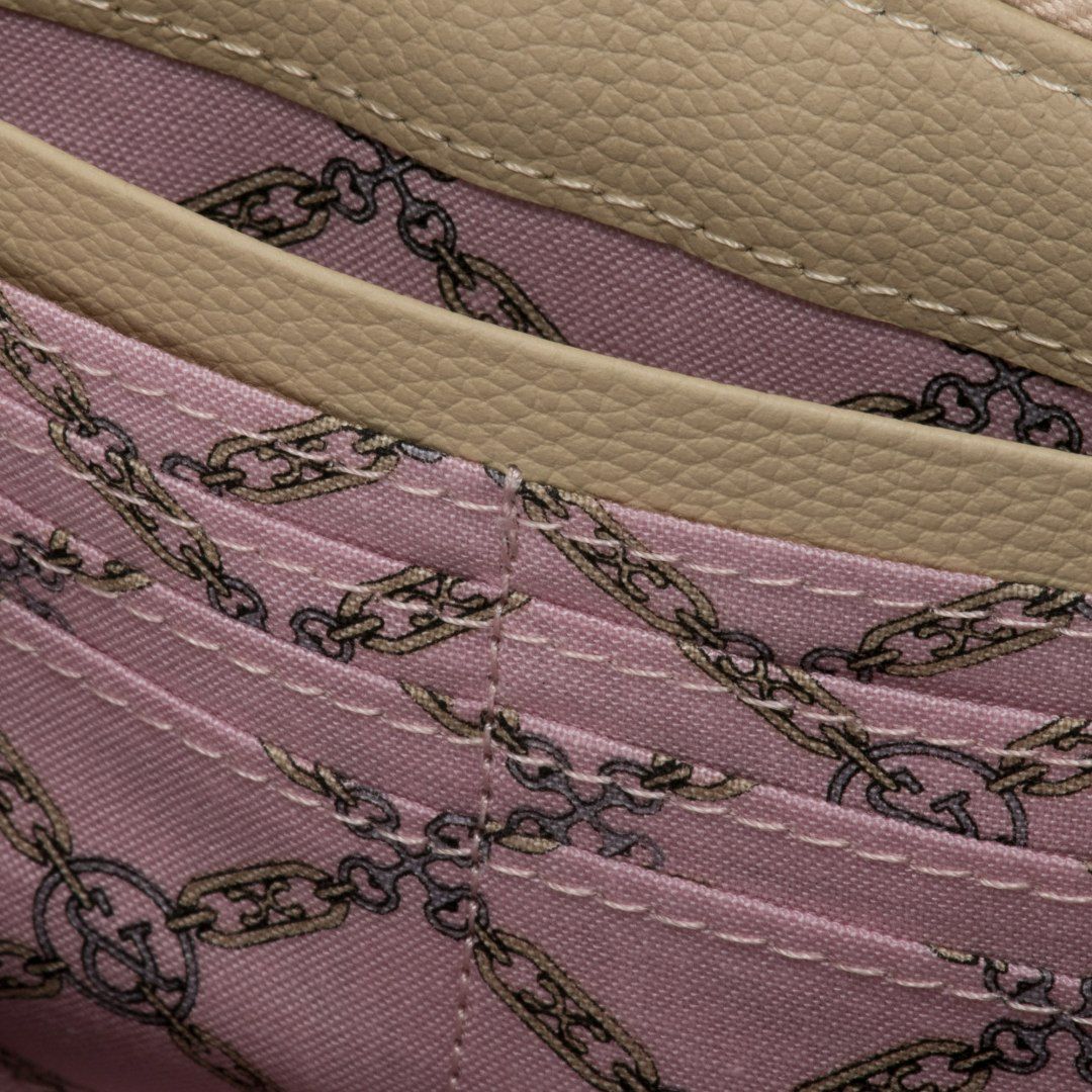 PINKY&DIANNE クラシックキルト L字ファスナー長財布 ベージュ