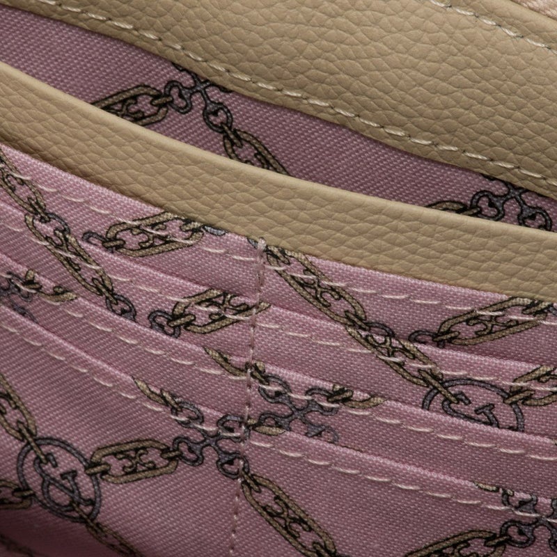 PINKY&DIANNE クラシックキルト L字ファスナー長財布 ベージュ