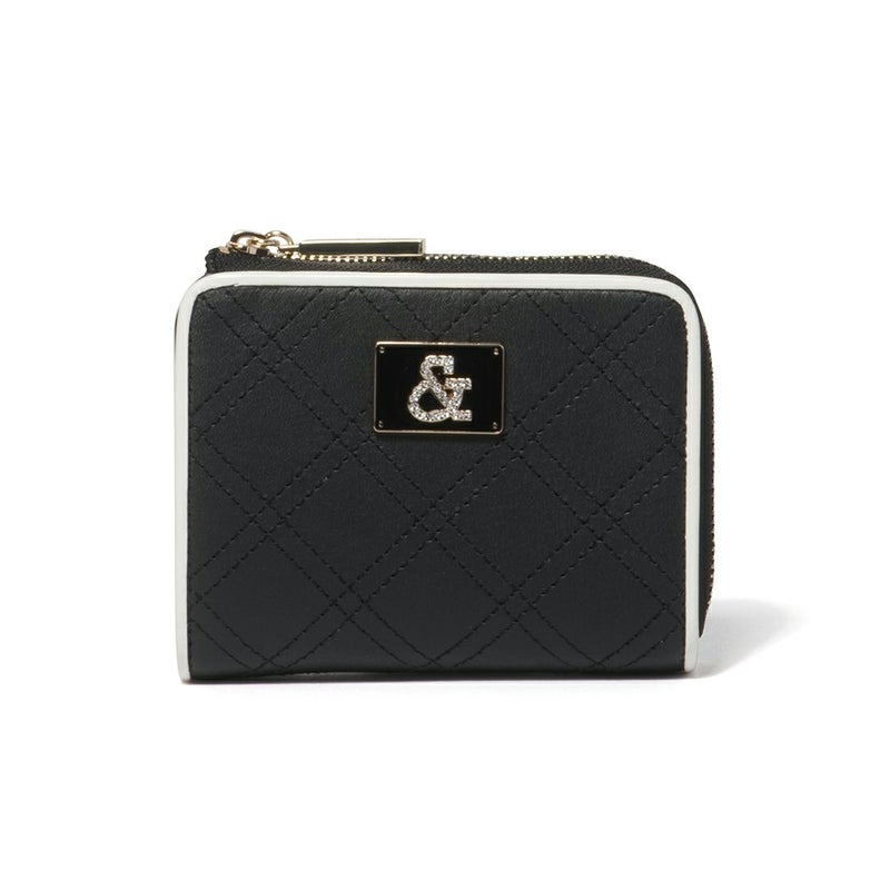 PINKY&DIANNE クラシックキルト L字ファスナー折り財布 ブラック