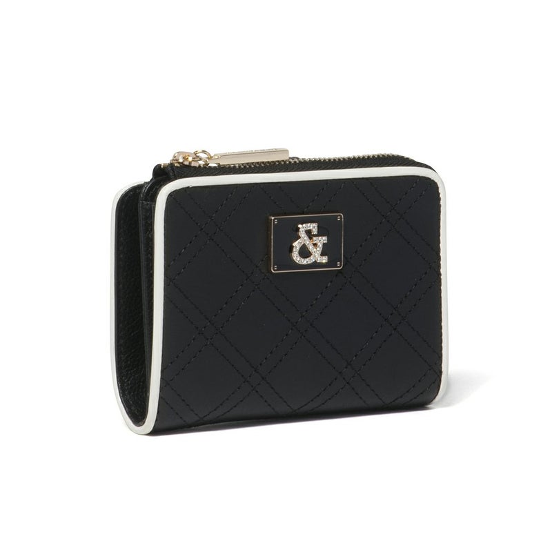 PINKY&DIANNE クラシックキルト L字ファスナー折り財布 ブラック