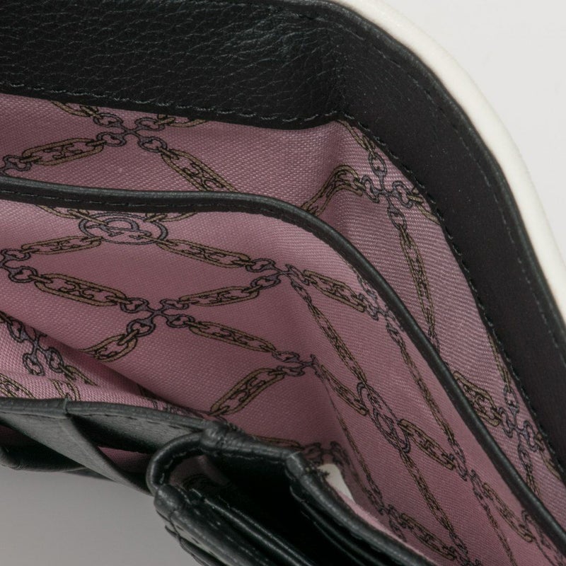 PINKY&DIANNE クラシックキルト L字ファスナー折り財布 ブラック