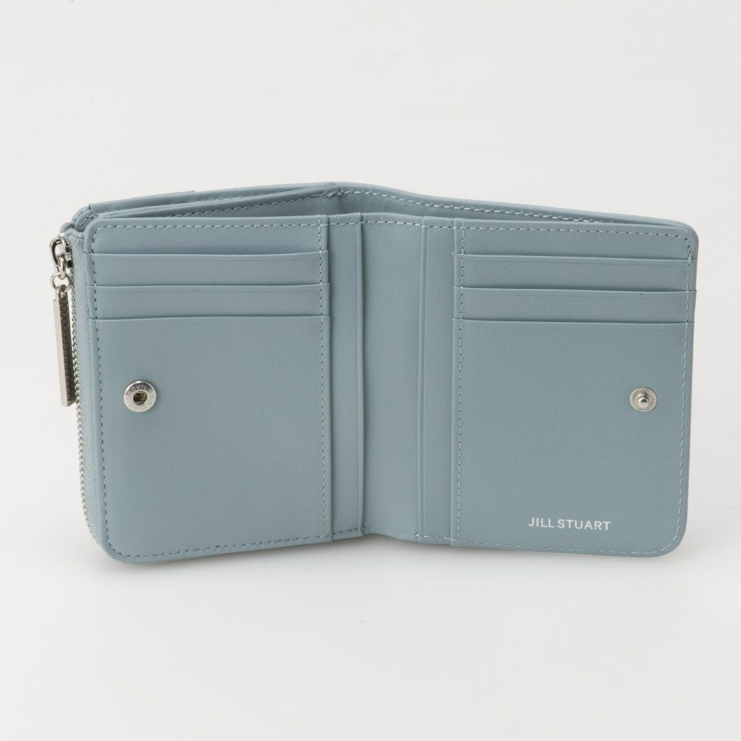 JILL STUART インプルーブ L字ファスナー折り財布 サックス