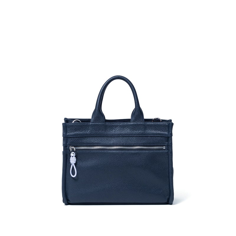 MANIUNO イタリアンレザー スクエアミニトート(M)【MUMHMAM1】 ネイビー