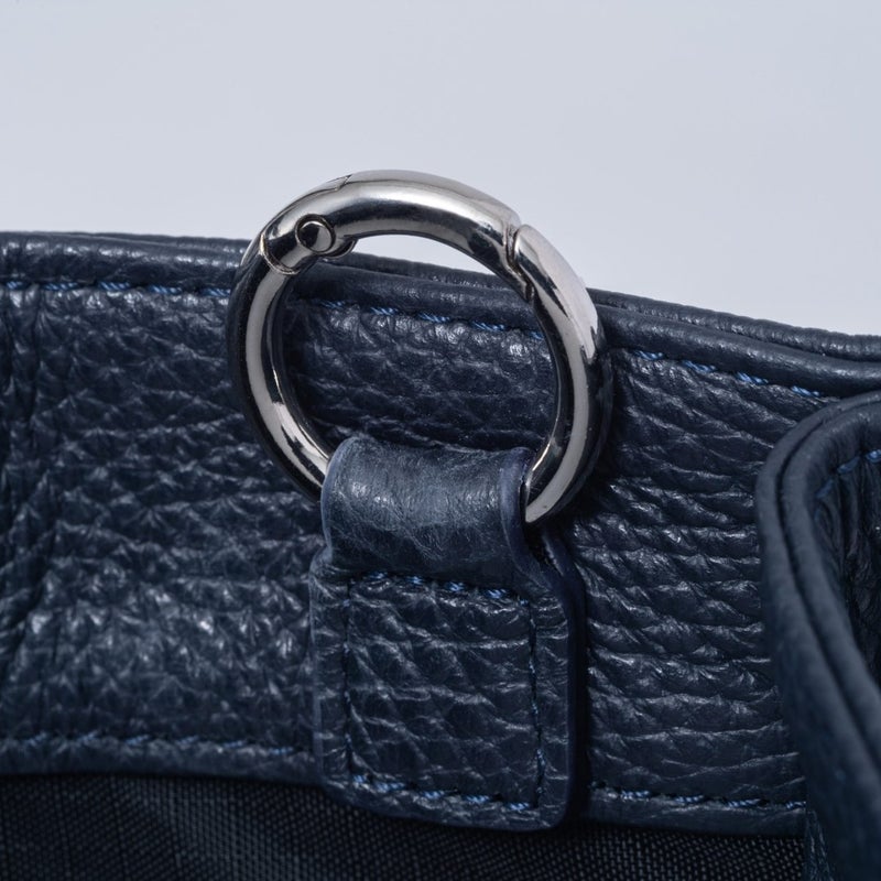 MANIUNO イタリアンレザー スクエアミニトート(M)【MUMHMAM1】 ネイビー