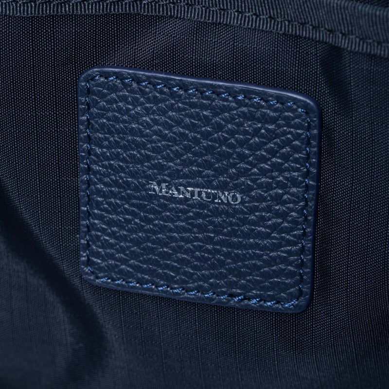 MANIUNO イタリアンレザー スクエアミニトート(M)【MUMHMAM1】 ネイビー