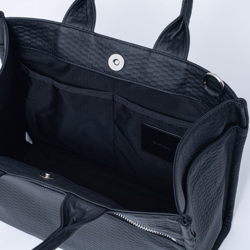 MANIUNO ECCO LEATHER スクエアミニトート(M)【MUMHMMM1】 ブラック