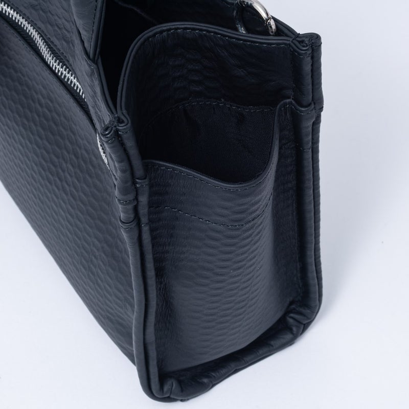 MANIUNO ECCO LEATHER スクエアミニトート(S)【MUMHMMM2】 ブラック