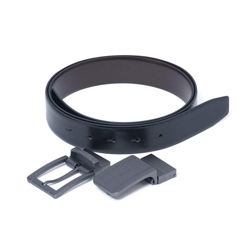 BOSS Gifflet レザーリバーシブルベルト【HBMB6090】 ブラック