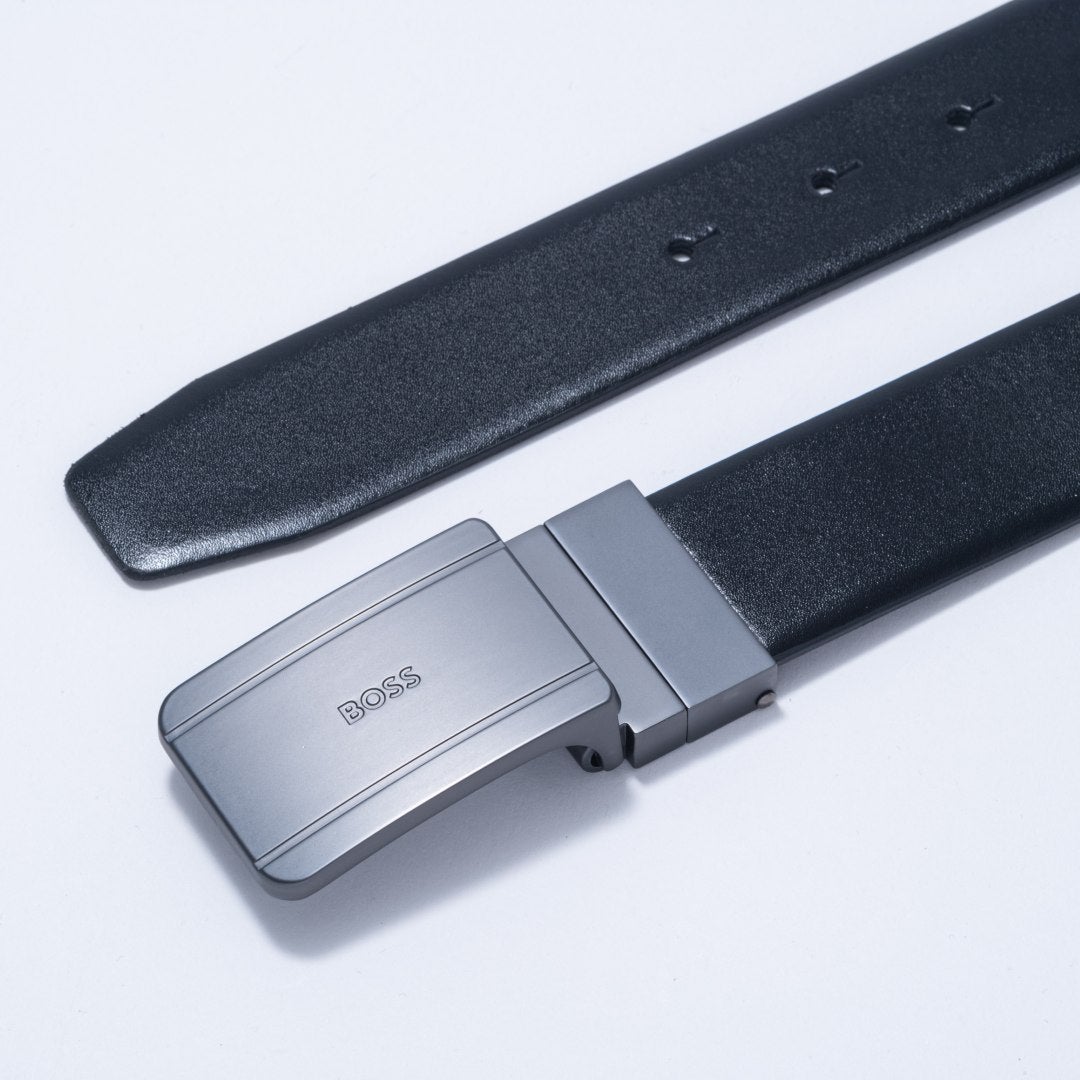 BOSS Gifflet レザーリバーシブルベルト【HBMB6090】 ブラック