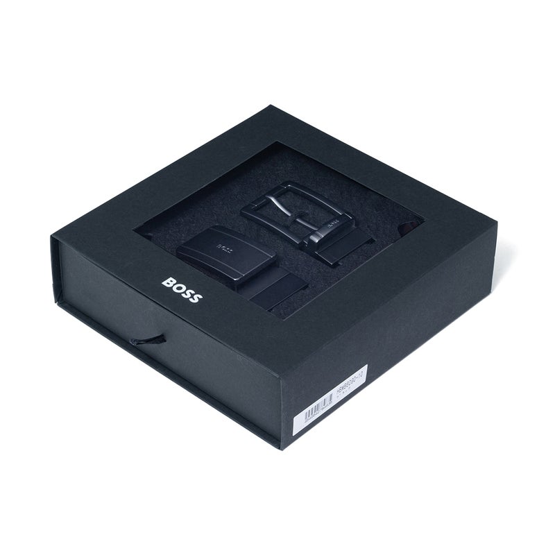 BOSS Gifflet レザーリバーシブルベルト【HBMB6090】 ブラック