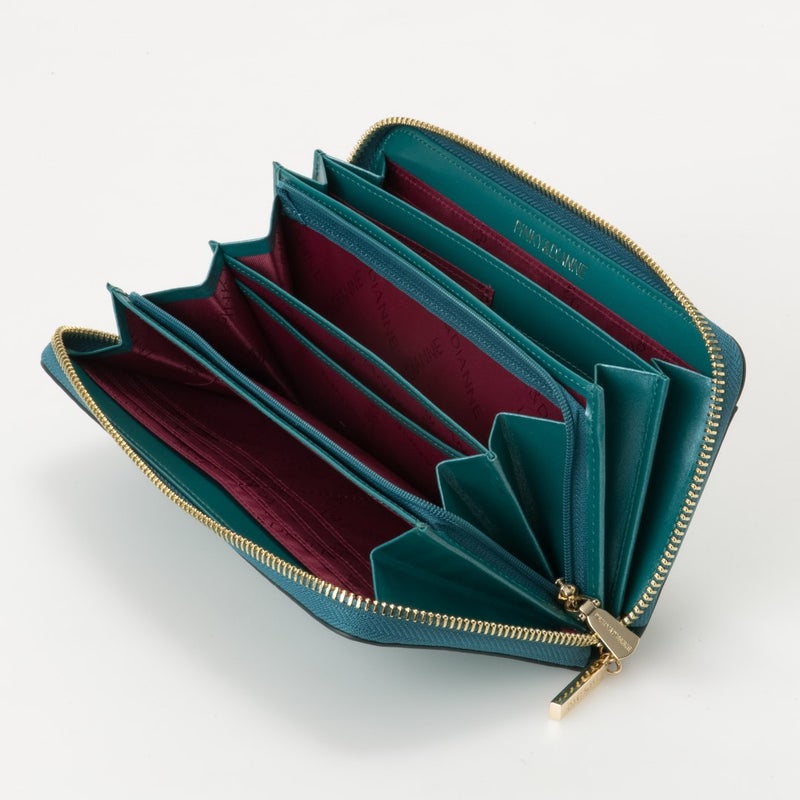 PINKY&DIANNE リッチフレイバー ラウンドファスナー 長財布 グリーン