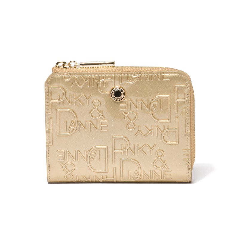 PINKY&DIANNE リッチフレイバー L字ファスナー折り財布 ゴールド