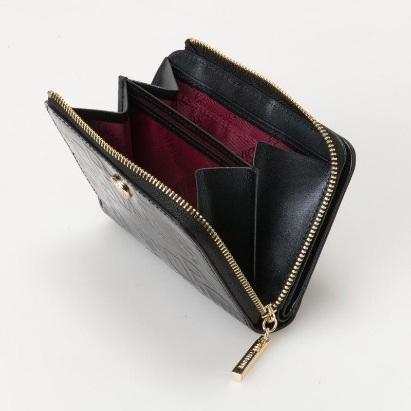 PINKY&DIANNE リッチフレイバー L字ファスナー折り財布 ブラック