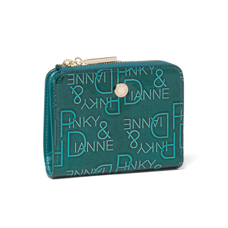 PINKY&DIANNE リッチフレイバー L字ファスナー折り財布 グリーン