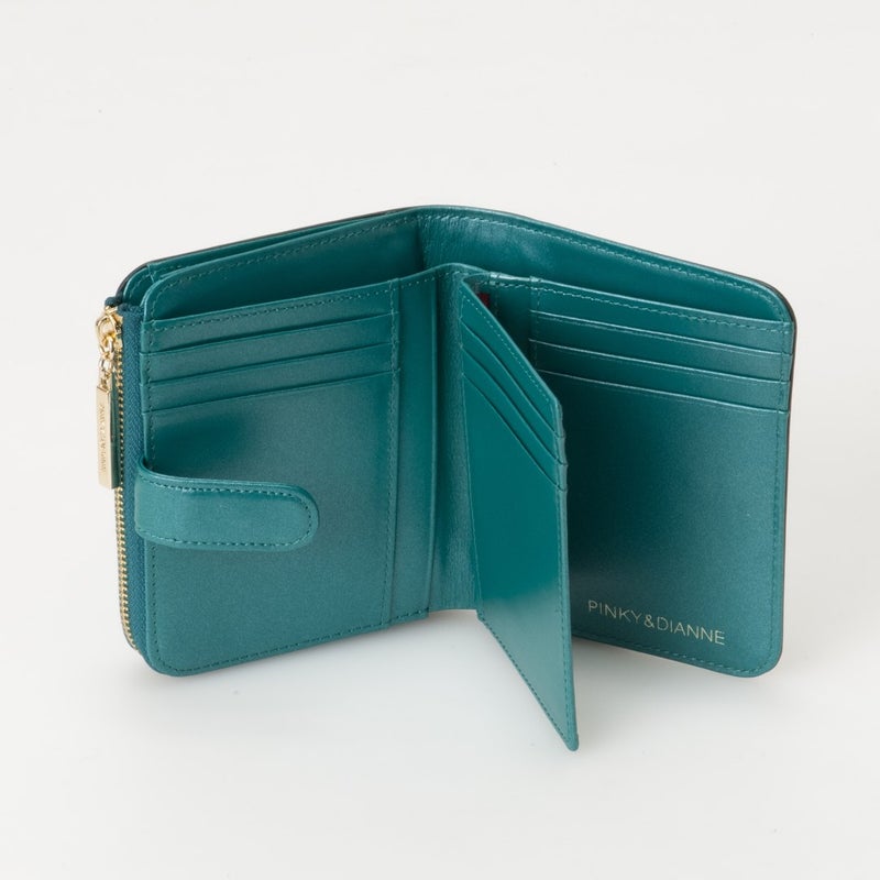 PINKY&DIANNE リッチフレイバー L字ファスナー折り財布 グリーン