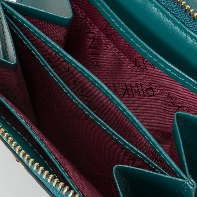 PINKY&DIANNE リッチフレイバー L字ファスナー折り財布 グリーン