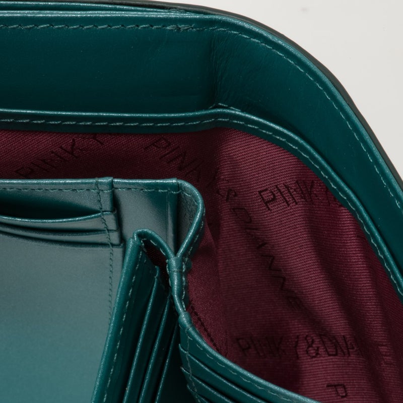 PINKY&DIANNE リッチフレイバー L字ファスナー折り財布 グリーン