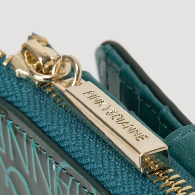 PINKY&DIANNE リッチフレイバー L字ファスナー折り財布 グリーン