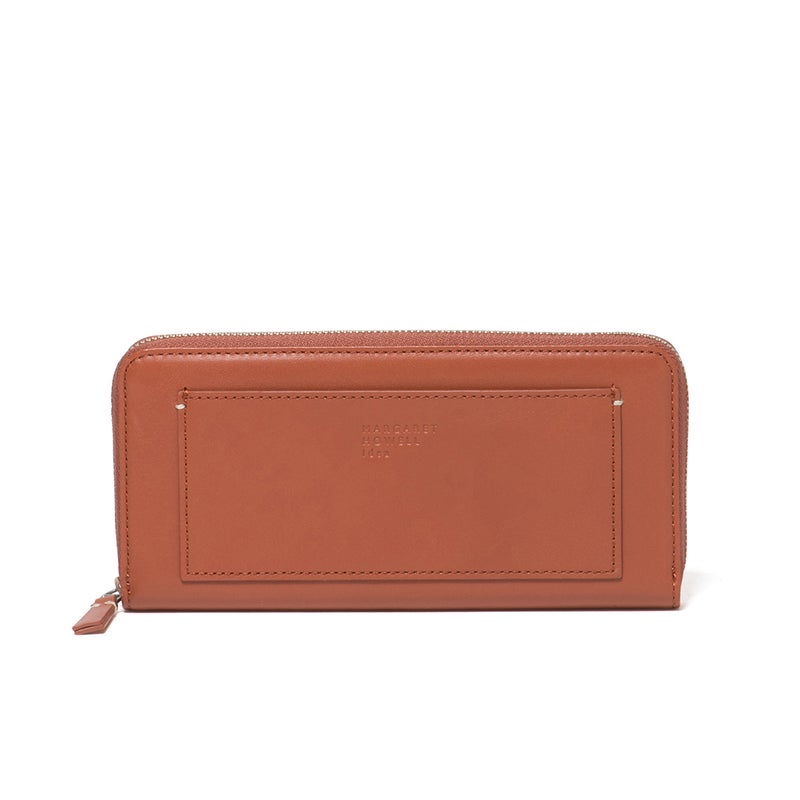 MARGARET HOWELL idea セザー ラウンドファスナー長財布 レンガ