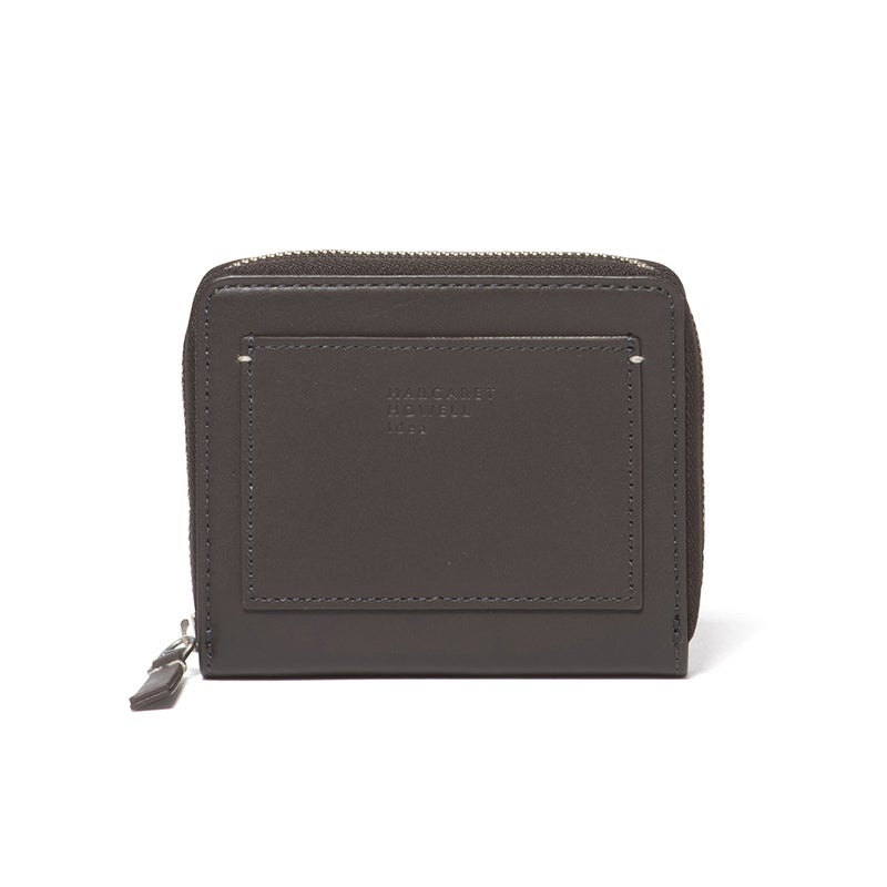 MARGARET HOWELL idea セザー ラウンドファスナー折り財布 チャコールグレー