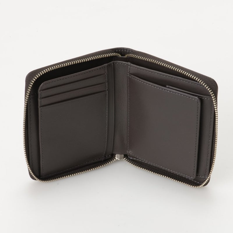 MARGARET HOWELL idea セザー ラウンドファスナー折り財布 チャコールグレー