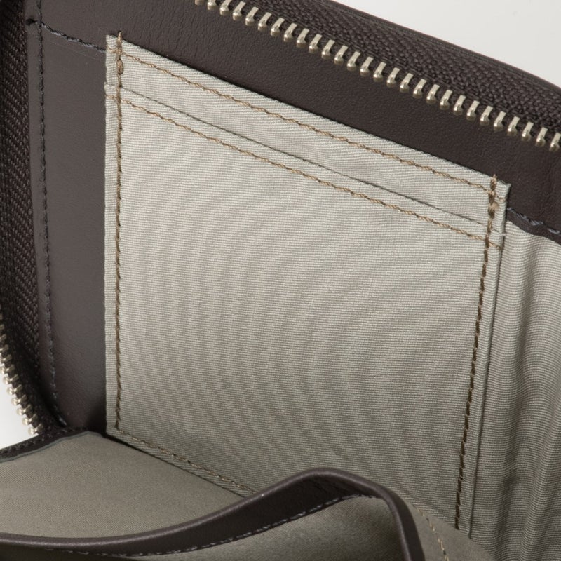 MARGARET HOWELL idea セザー ラウンドファスナー折り財布 チャコールグレー