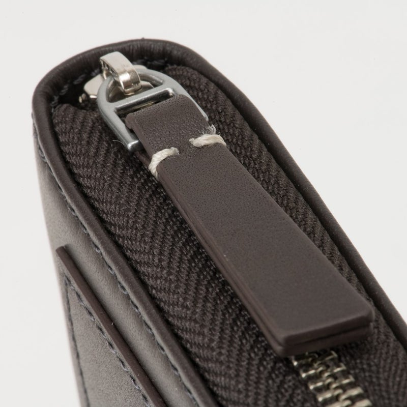 MARGARET HOWELL idea セザー ラウンドファスナー折り財布 チャコールグレー