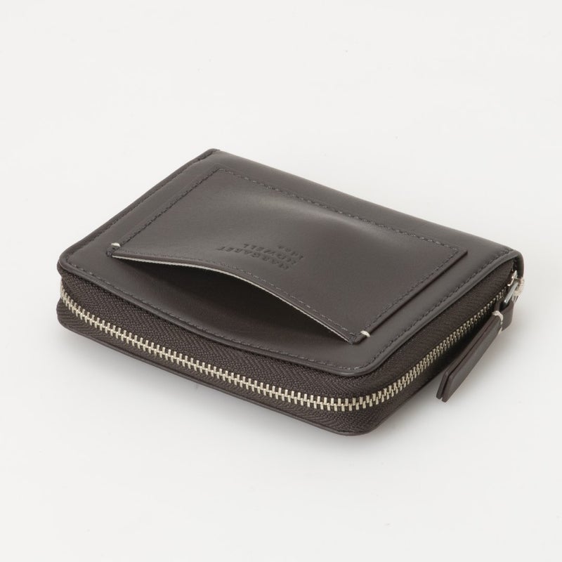 MARGARET HOWELL idea セザー ラウンドファスナー折り財布 チャコールグレー