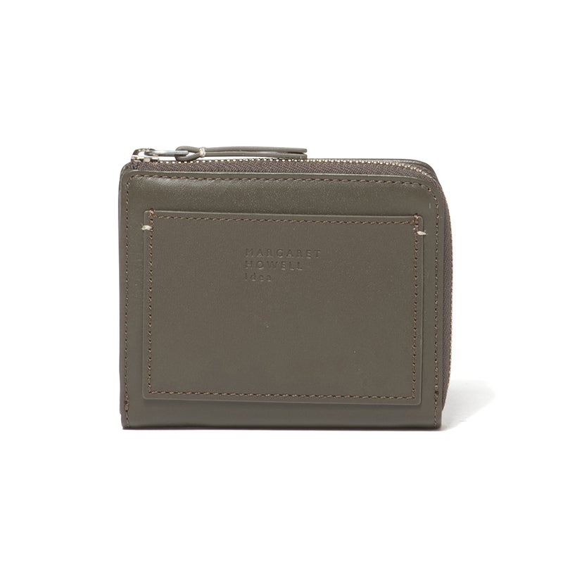 MARGARET HOWELL idea セザー L字ファスナー折り財布 カーキ