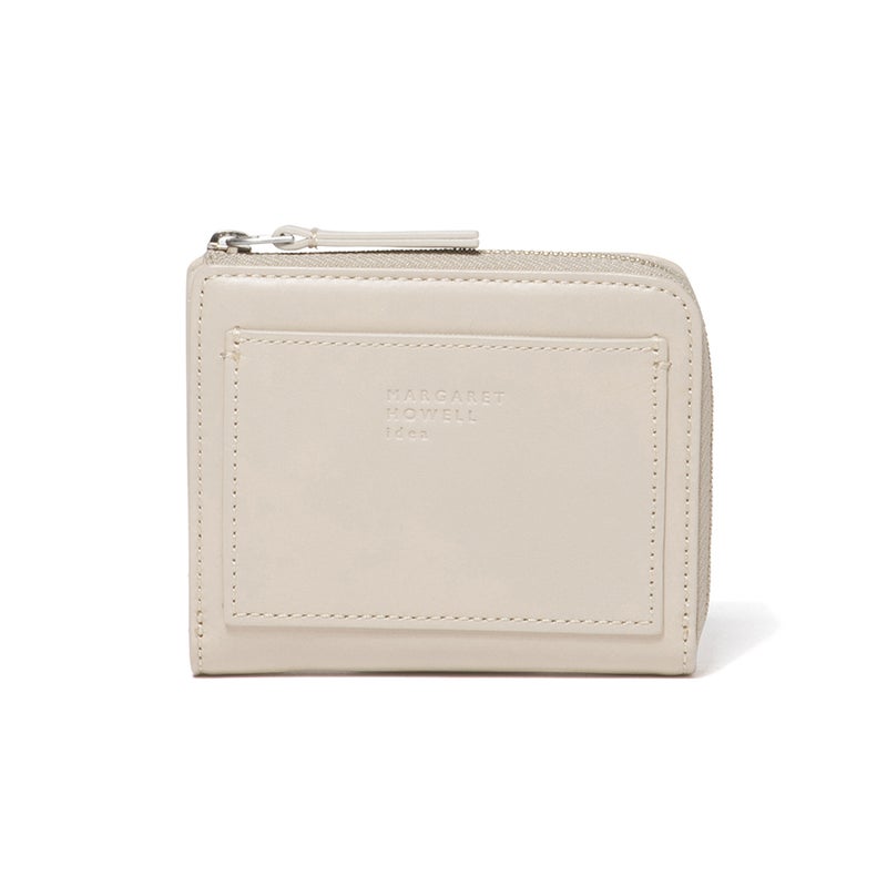 MARGARET HOWELL idea セザー L字ファスナー折り財布 アイボリー