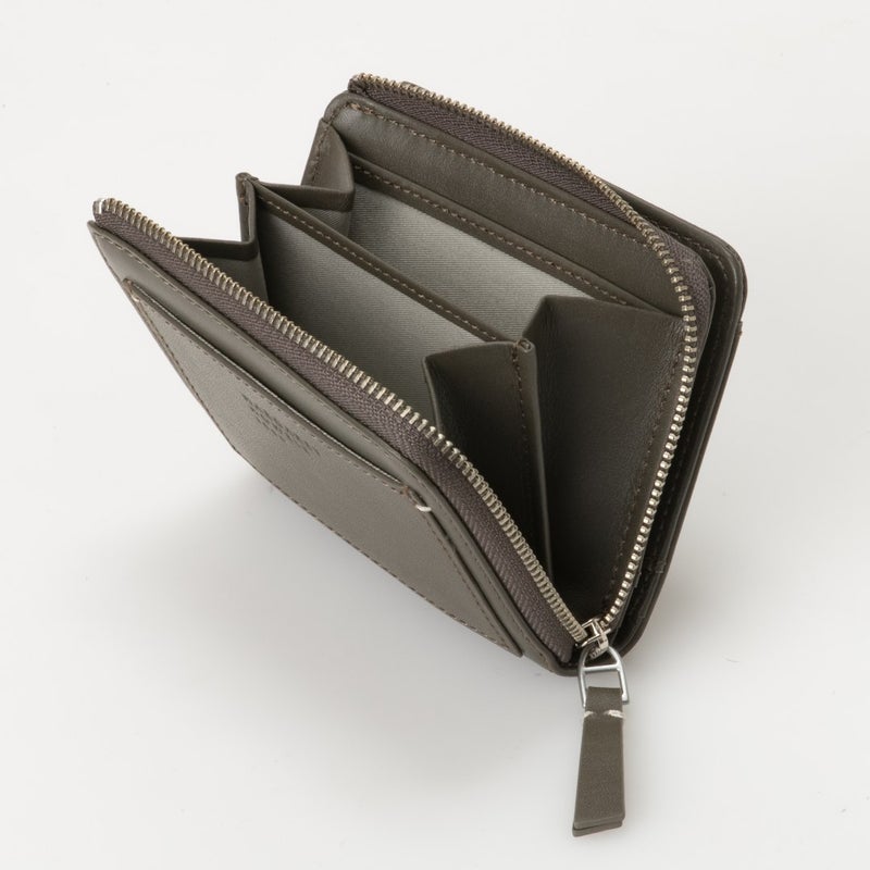 MARGARET HOWELL idea セザー L字ファスナー折り財布 カーキ