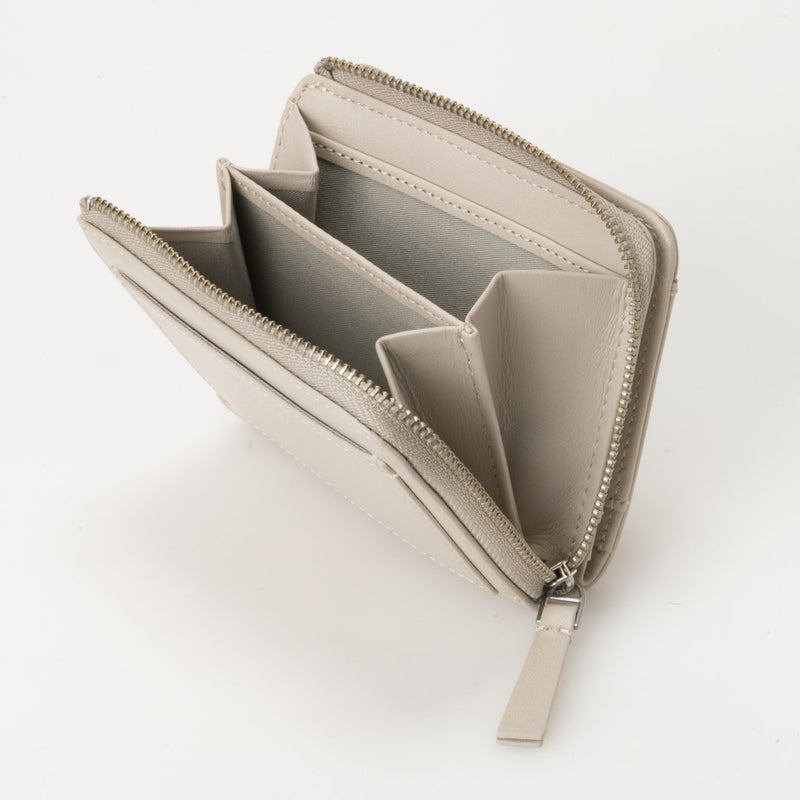 MARGARET HOWELL idea セザー L字ファスナー折り財布 アイボリー