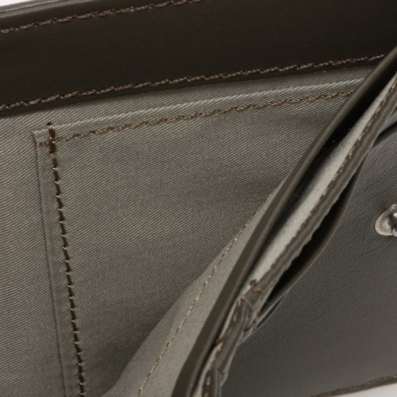 MARGARET HOWELL idea セザー L字ファスナー折り財布 カーキ