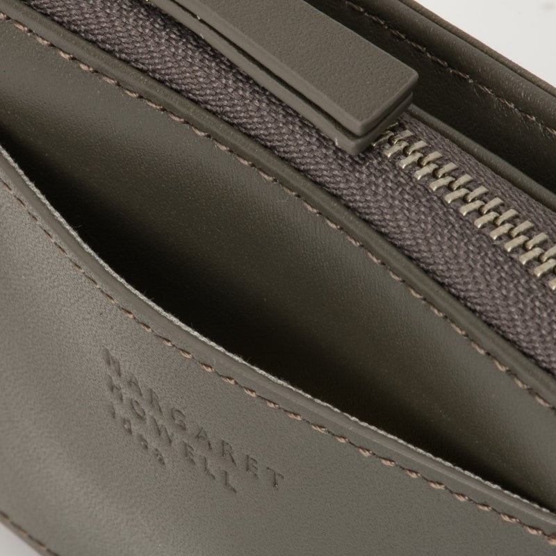 MARGARET HOWELL idea セザー L字ファスナー折り財布 カーキ