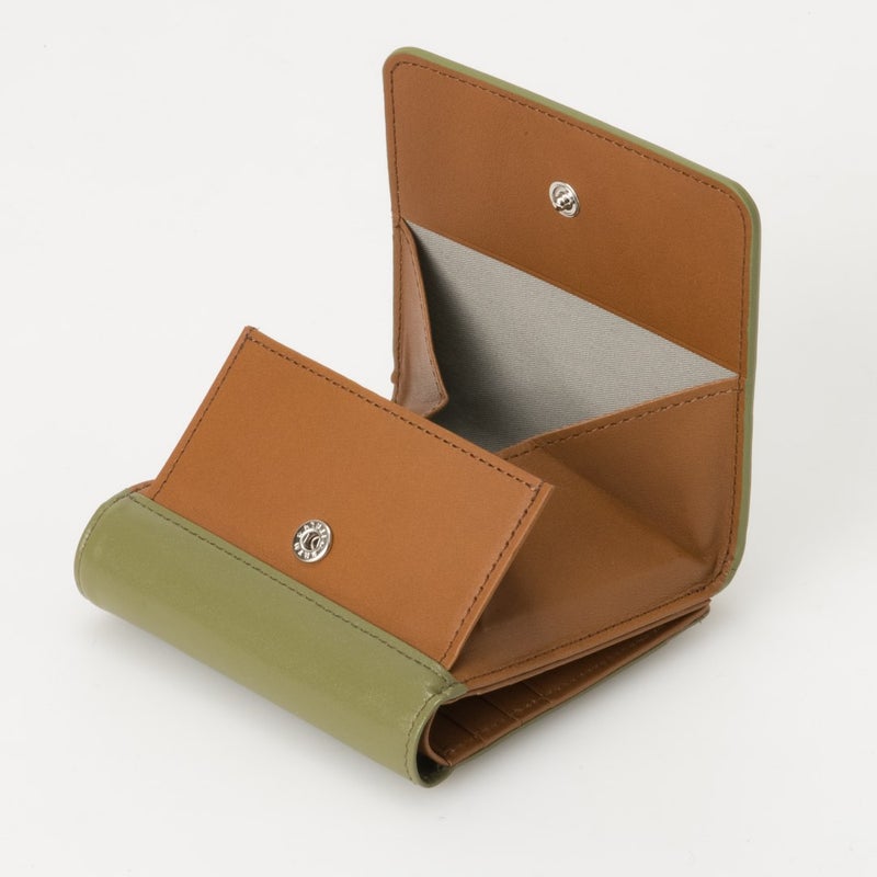 MARGARET HOWELL idea ベンジャミン BOX折り財布 オリーブ
