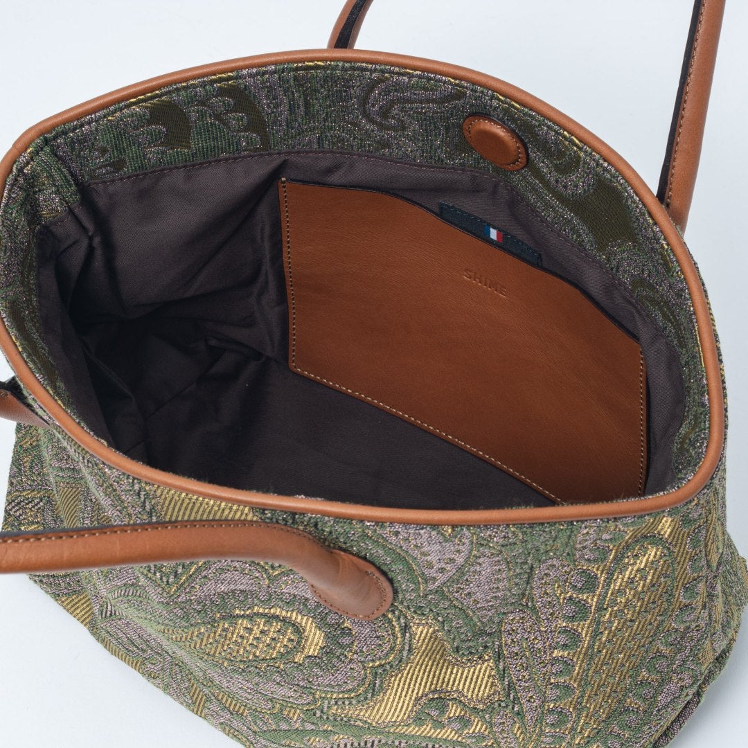 SHIME ミニトート【SHLH1AH4】 カーキ