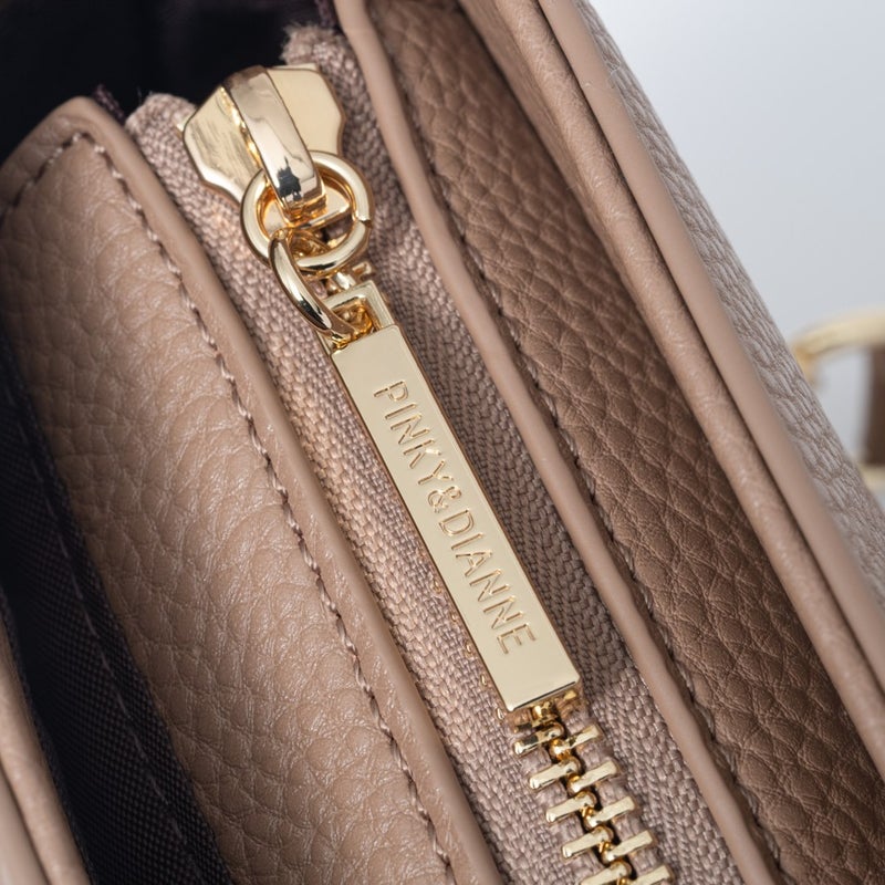 PINKY&DIANNE ロック ミニショルダー ベージュ