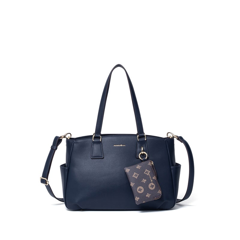 PATRICK COX クラシカルリリーチャーム 2WAYトート ネイビー