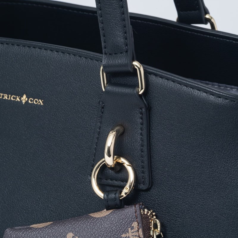 PATRICK COX クラシカルリリーチャーム 2WAYトート ブラック